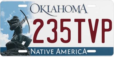 OK license plate 235TVP