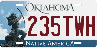 OK license plate 235TWH