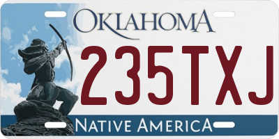 OK license plate 235TXJ