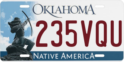 OK license plate 235VQU