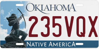 OK license plate 235VQX