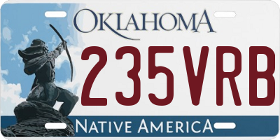 OK license plate 235VRB