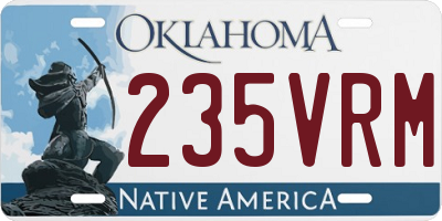 OK license plate 235VRM