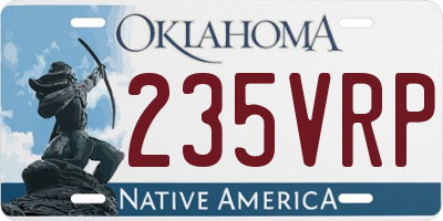 OK license plate 235VRP