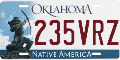 OK license plate 235VRZ