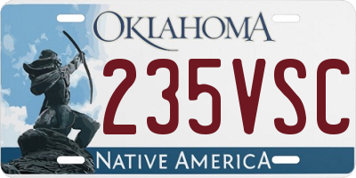 OK license plate 235VSC