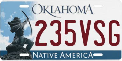 OK license plate 235VSG
