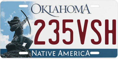 OK license plate 235VSH