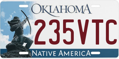OK license plate 235VTC