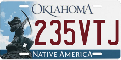 OK license plate 235VTJ