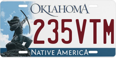 OK license plate 235VTM