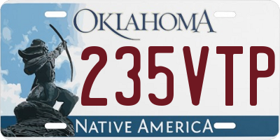 OK license plate 235VTP