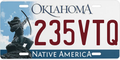 OK license plate 235VTQ