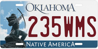 OK license plate 235WMS