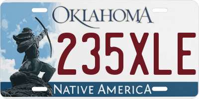 OK license plate 235XLE