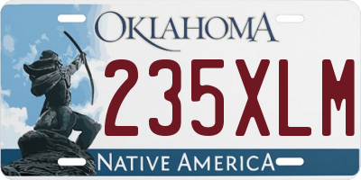 OK license plate 235XLM