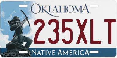 OK license plate 235XLT