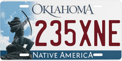 OK license plate 235XNE