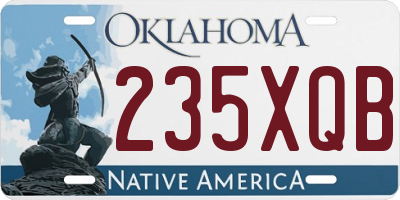 OK license plate 235XQB