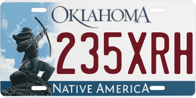 OK license plate 235XRH