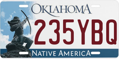 OK license plate 235YBQ