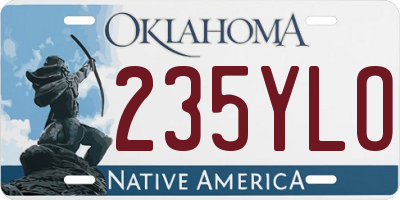 OK license plate 235YLO