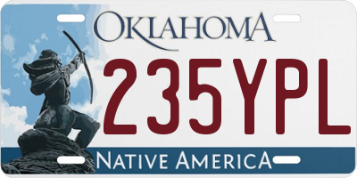 OK license plate 235YPL