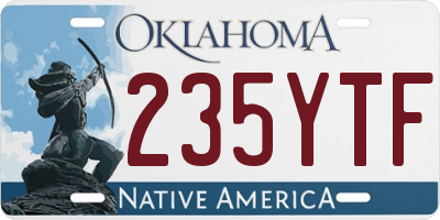 OK license plate 235YTF