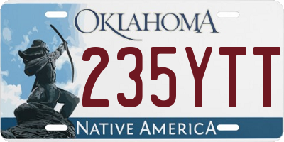 OK license plate 235YTT