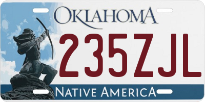 OK license plate 235ZJL