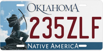 OK license plate 235ZLF