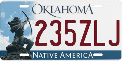 OK license plate 235ZLJ