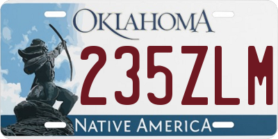 OK license plate 235ZLM