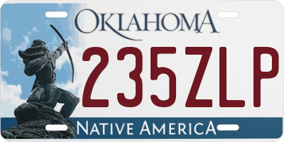 OK license plate 235ZLP