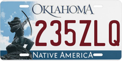 OK license plate 235ZLQ