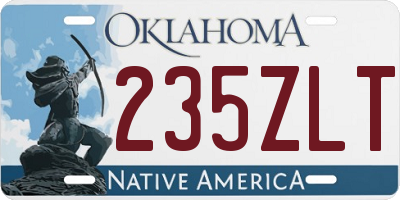 OK license plate 235ZLT