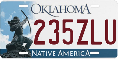 OK license plate 235ZLU