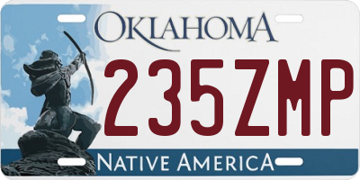 OK license plate 235ZMP