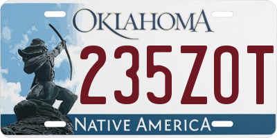 OK license plate 235ZOT