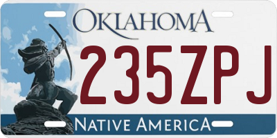 OK license plate 235ZPJ