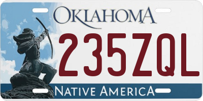 OK license plate 235ZQL