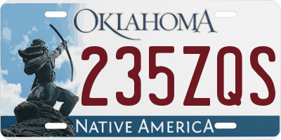 OK license plate 235ZQS