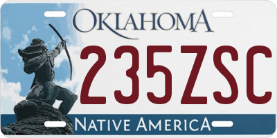 OK license plate 235ZSC