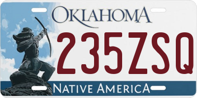 OK license plate 235ZSQ