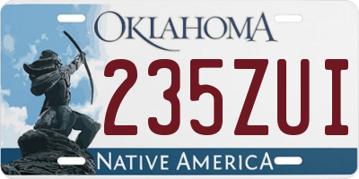 OK license plate 235ZUI