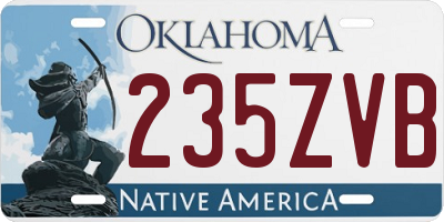 OK license plate 235ZVB