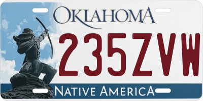 OK license plate 235ZVW