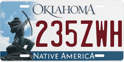 OK license plate 235ZWH