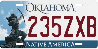 OK license plate 235ZXB