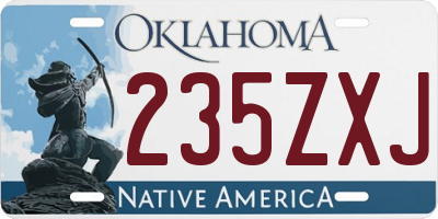 OK license plate 235ZXJ